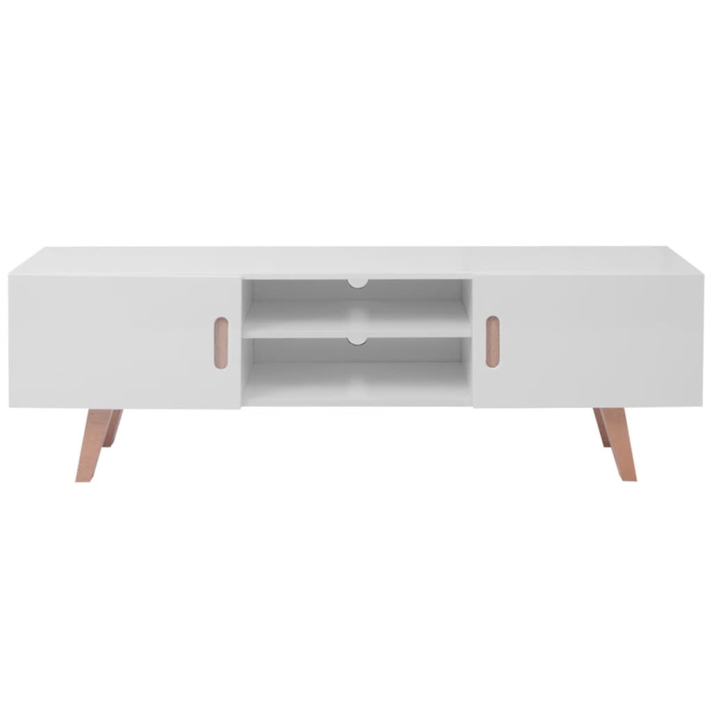 NNEVL TV Stand MDF 150x35x48.5 cm High Gloss White