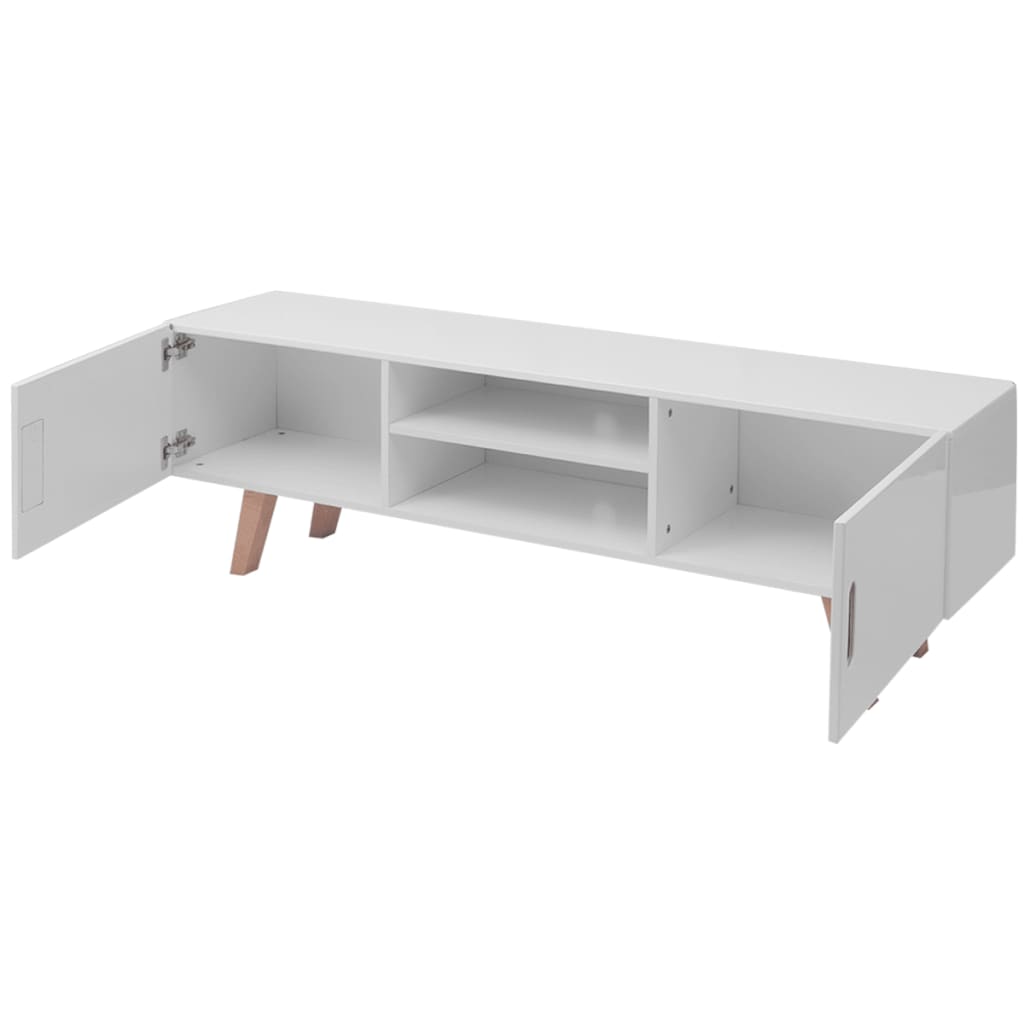 NNEVL TV Stand MDF 150x35x48.5 cm High Gloss White