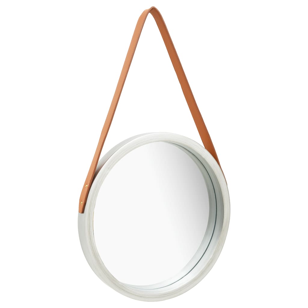 NNEVL Wall Mirror with Strap 40 cm Silver