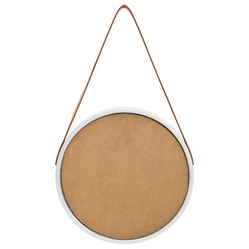 NNEVL Wall Mirror with Strap 40 cm Silver