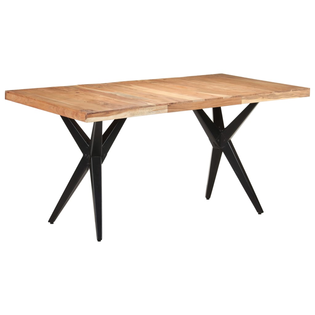 NNEVL Dining Table 160x80x76 cm Solid Acacia Wood