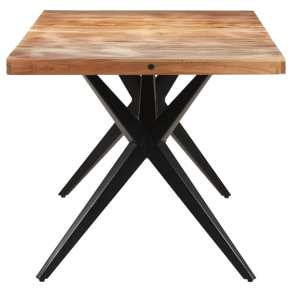 NNEVL Dining Table 160x80x76 cm Solid Acacia Wood