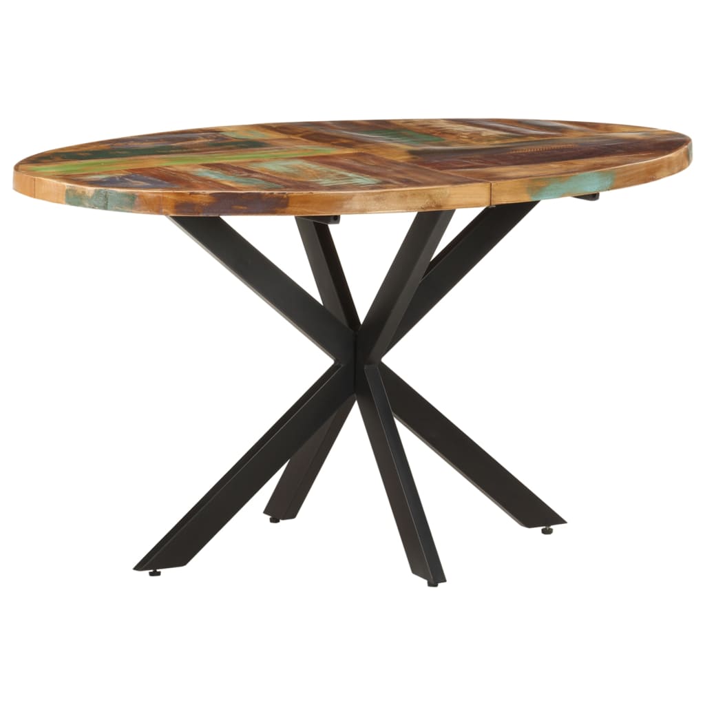 NNEVL Dining Table 140x80x75 cm Solid Reclaimed Wood
