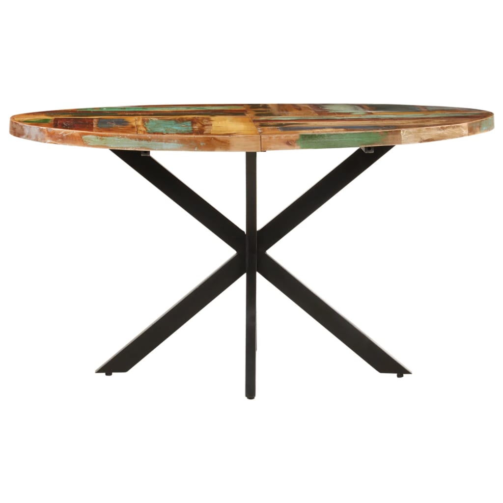 NNEVL Dining Table 140x80x75 cm Solid Reclaimed Wood