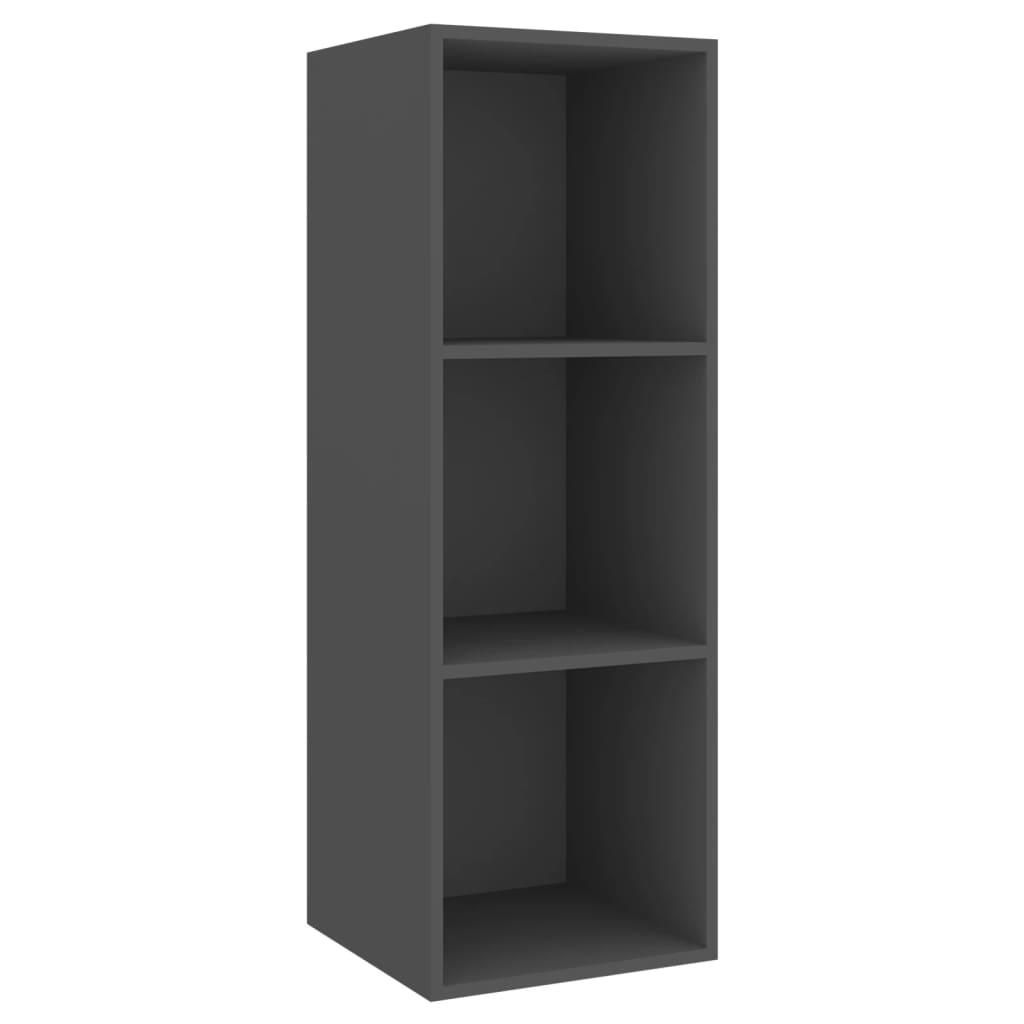 NNEVL 3 Piece TV Cabinet Set Grey Chipboard