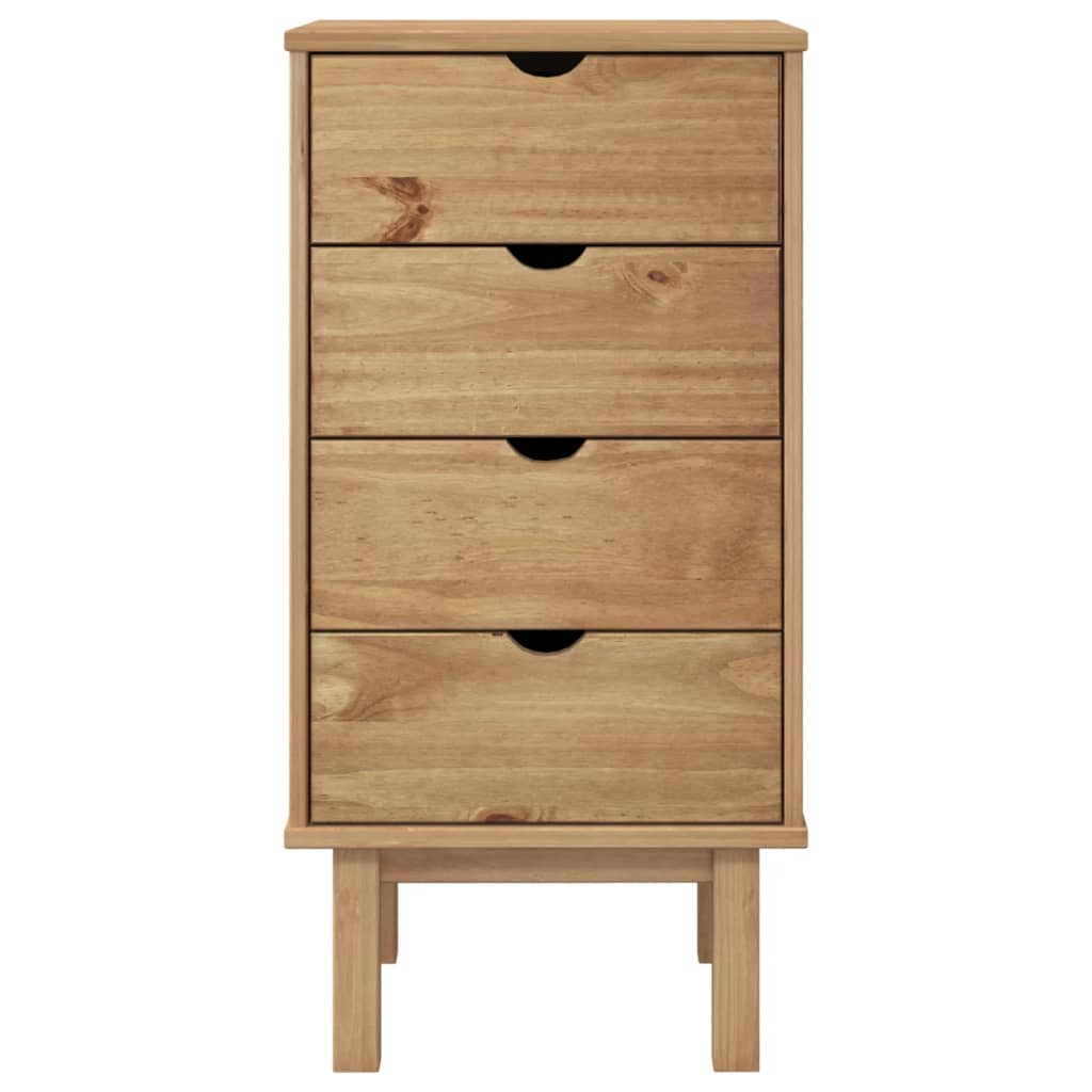 NNEVL Drawer Cabinet OTTA 45x39x90cm Solid Wood Pine