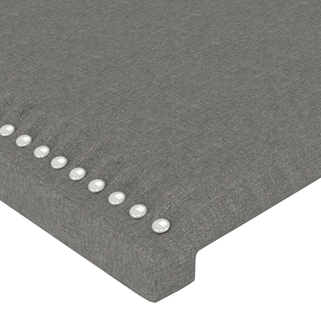 NNEVL LED Headboard Dark Grey 144x5x78/88 cm Fabric