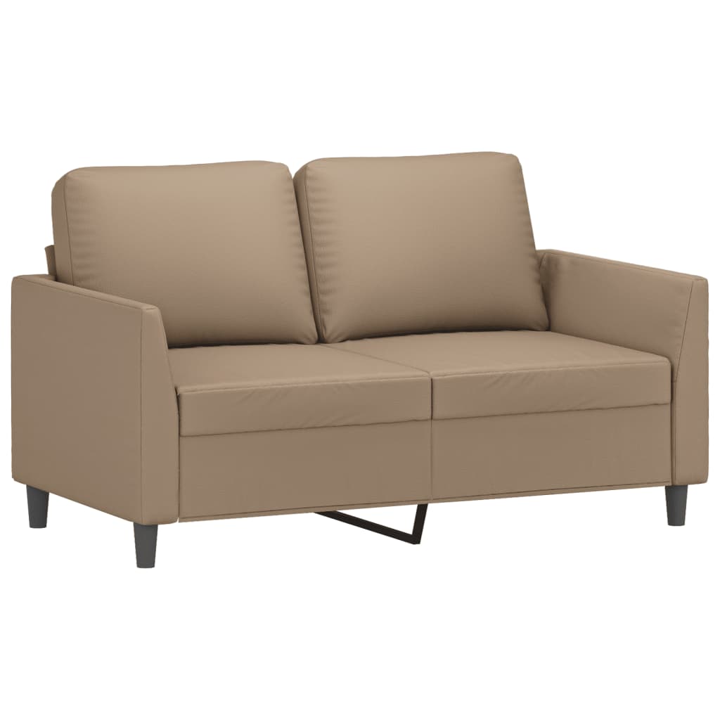 NNEVL 2 Piece Sofa Set with Cushions Cappuccino Faux Leather
