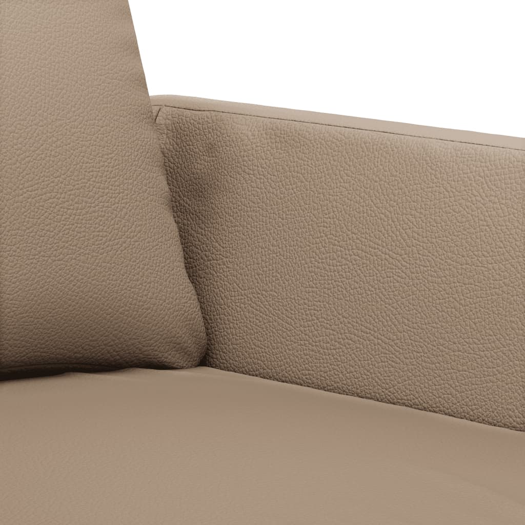 NNEVL 2 Piece Sofa Set with Cushions Cappuccino Faux Leather