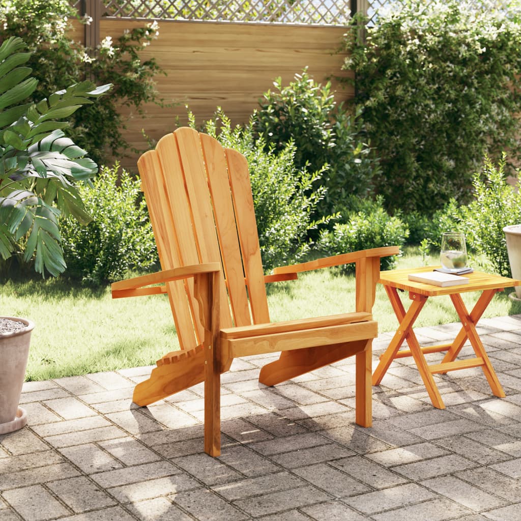 NNEVL Garden Adirondack Chair 77x78x95 cm Solid Wood Teak