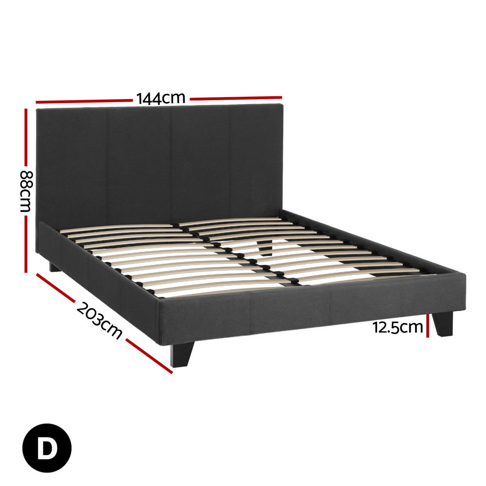 NNEDSZ Artiss Bed Frame Double Size Charcoal NEO