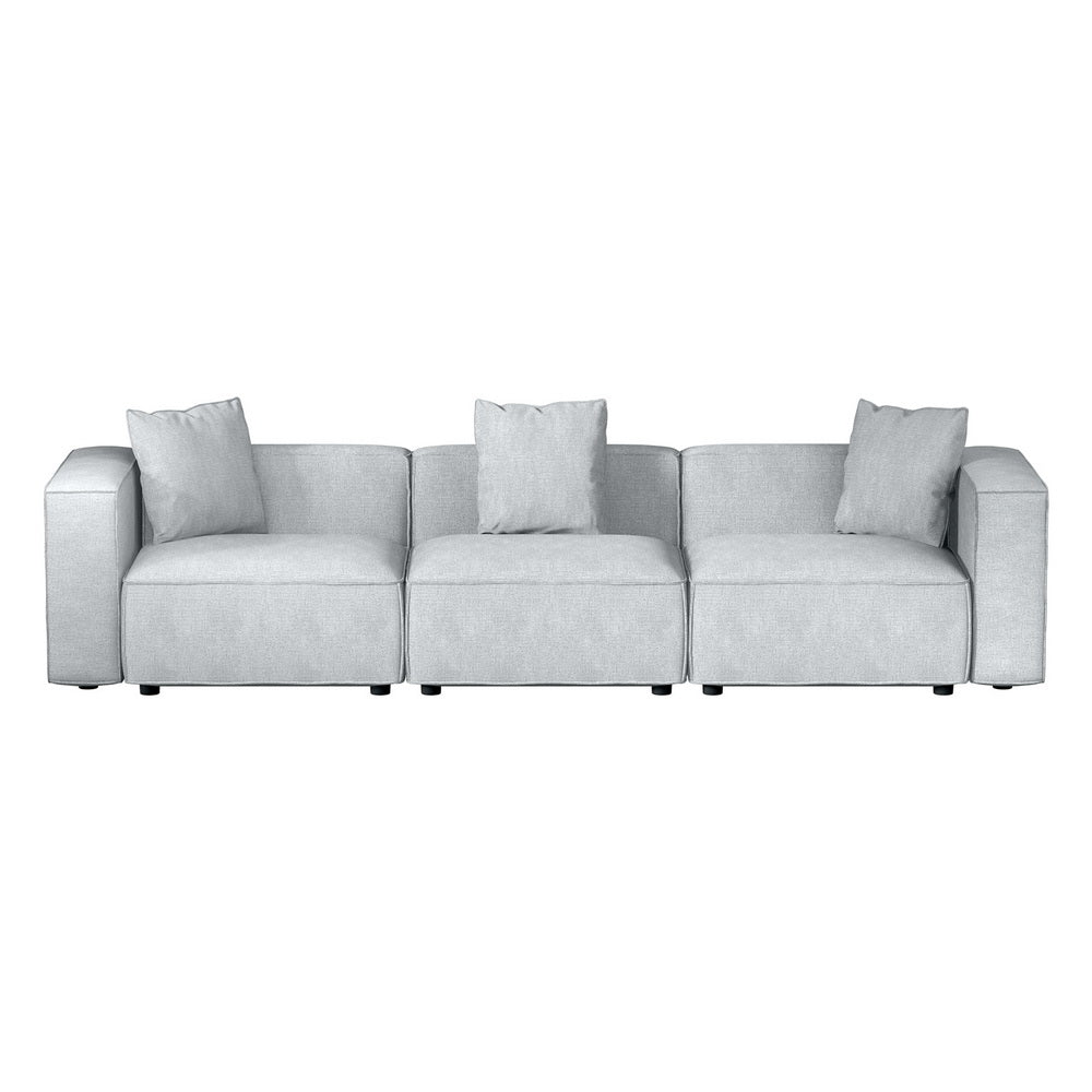NNEDSZ Modular Sofa Chaise Set 3-Seater Grey